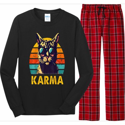 Cat Music Gifts For Teens Karma Long Sleeve Pajama Set