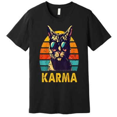 Cat Music Gifts For Teens Karma Premium T-Shirt