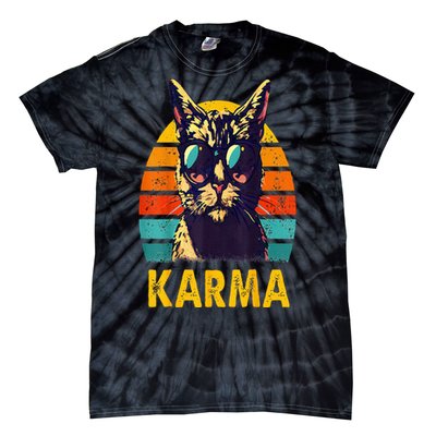 Cat Music Gifts For Teens Karma Tie-Dye T-Shirt