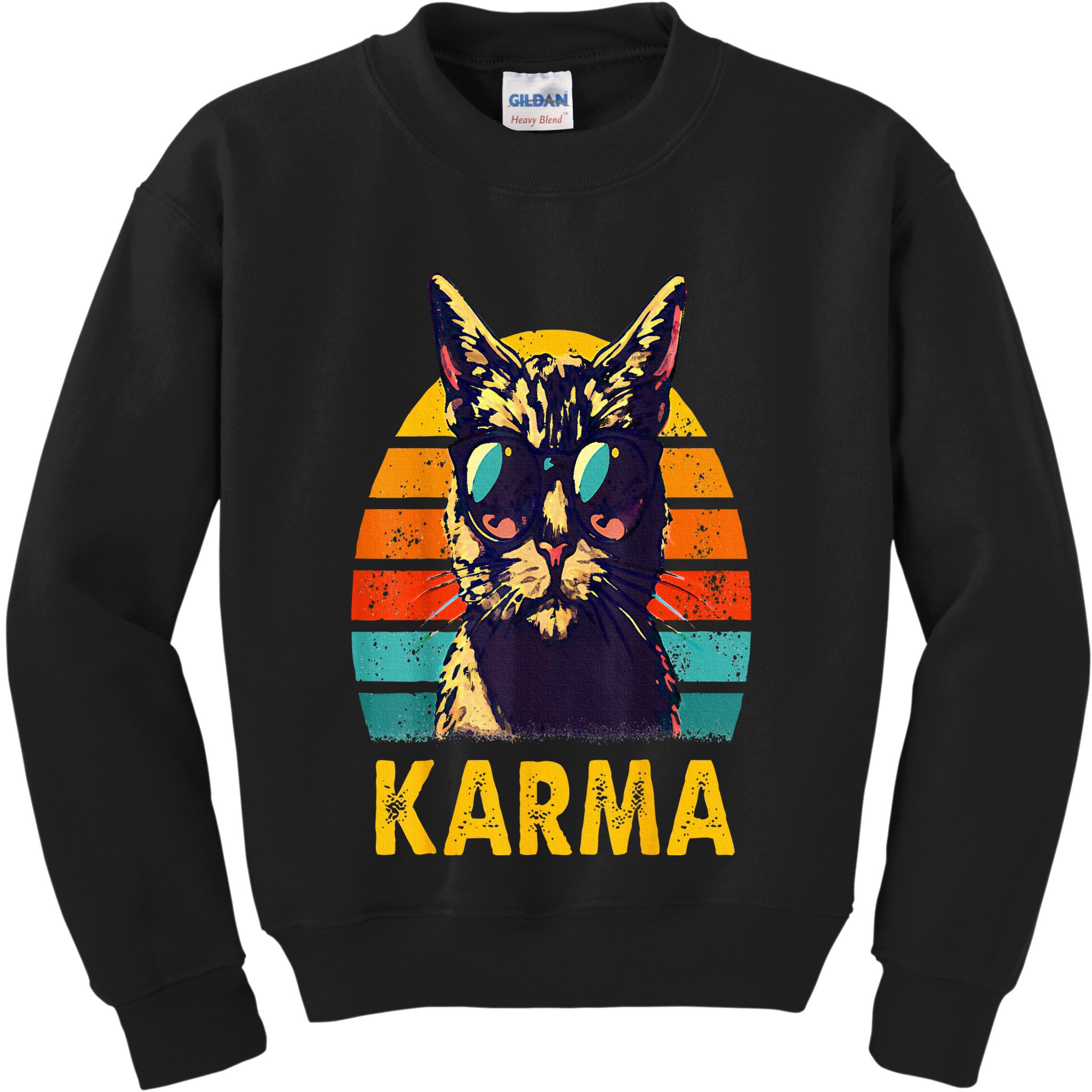 Cat Music Gifts For Teens Karma Kids Sweatshirt
