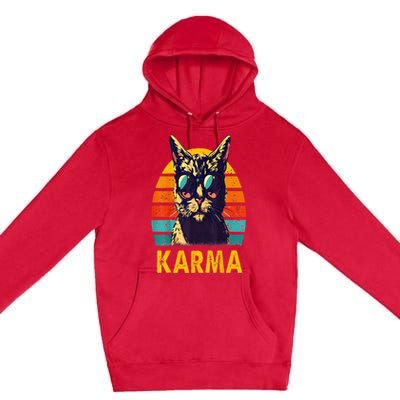 Cat Music Gifts For Teens Karma Premium Pullover Hoodie