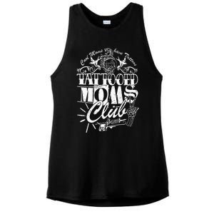 Cool Moms Have Tattoos Retro Tattooed Moms Club Ladies PosiCharge Tri-Blend Wicking Tank