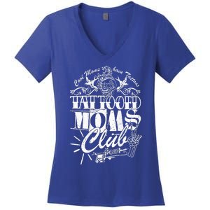 Cool Moms Have Tattoos Retro Tattooed Moms Club Women's V-Neck T-Shirt