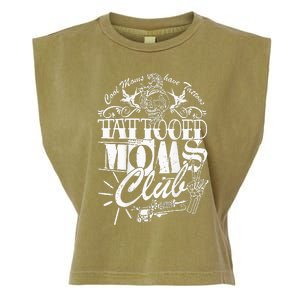 Cool Moms Have Tattoos Retro Tattooed Moms Club Garment-Dyed Women's Muscle Tee