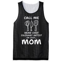 Call Me Head Chef Culinary Artist Or Just Mom Cooking Mesh Reversible Basketball Jersey Tank