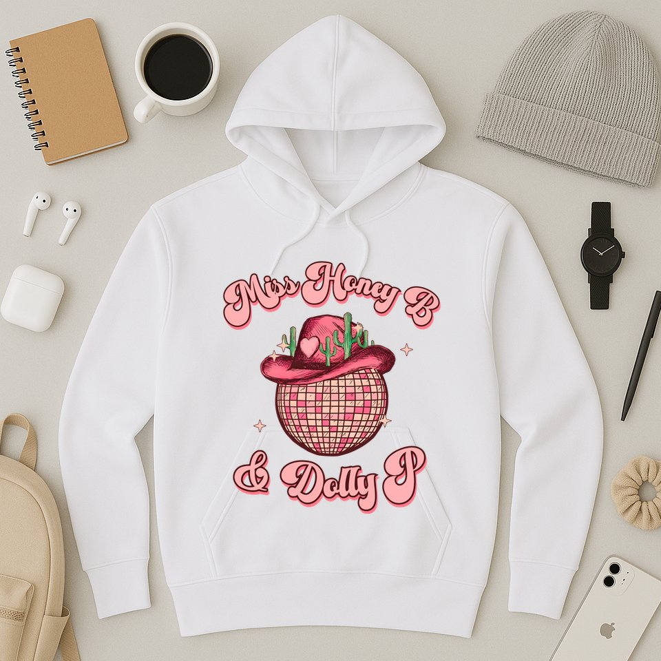 Cowboy Miss Honey B And Dolly P Queen B Hoodie