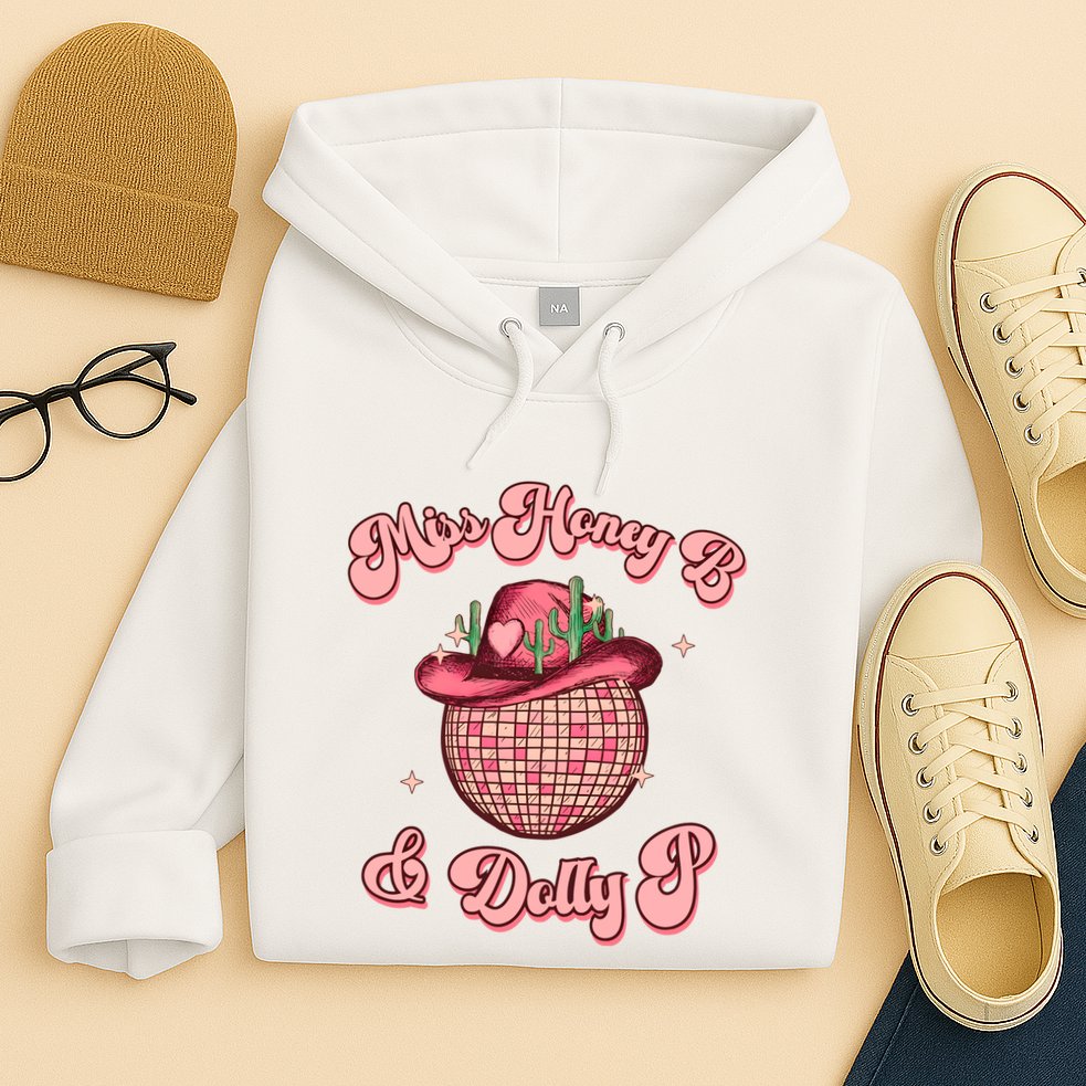 Cowboy Miss Honey B And Dolly P Queen B Hoodie