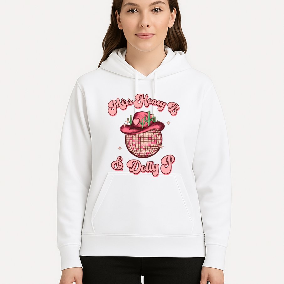 Cowboy Miss Honey B And Dolly P Queen B Hoodie