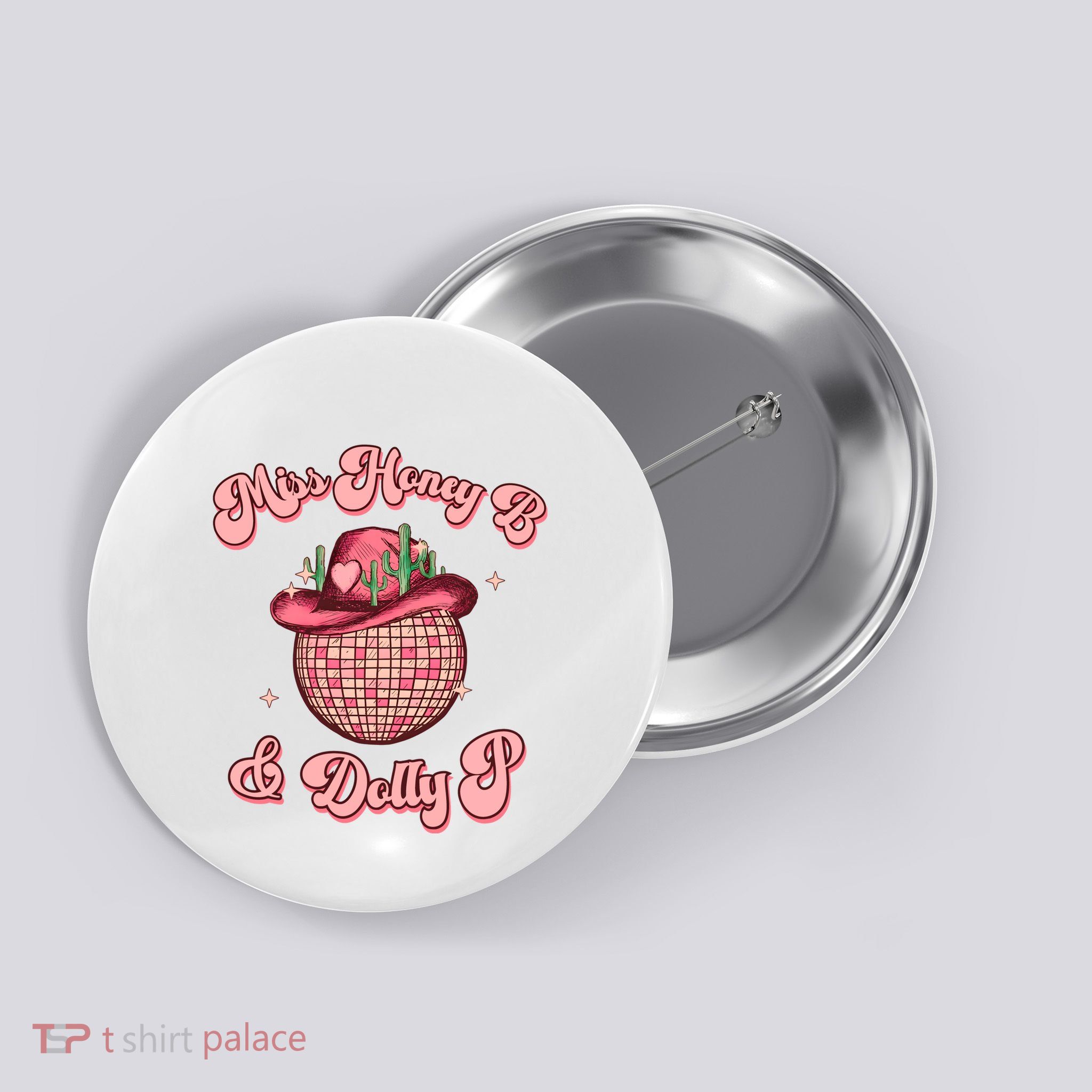 Cowboy Miss Honey B And Dolly P Queen B Button