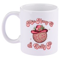 Cowboy Miss Honey B And Dolly P Queen B 11oz C Handle Ceramic Mug