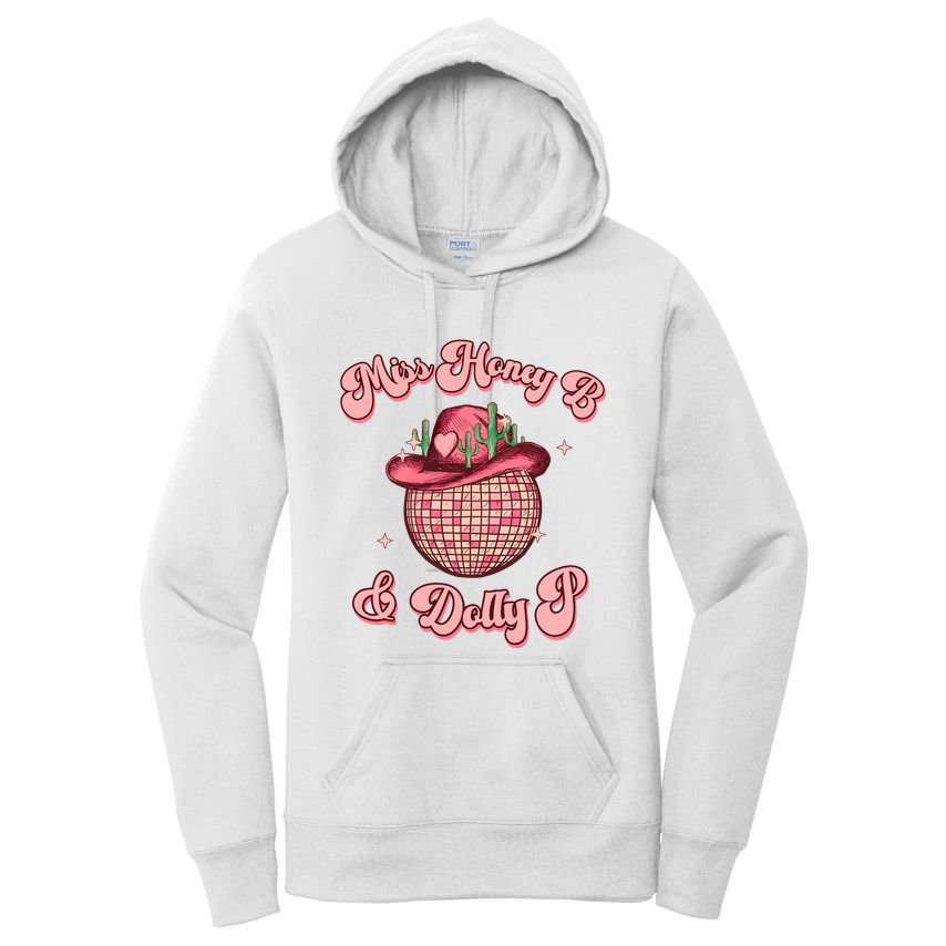 Cowboy Miss Honey B And Dolly P Queen B Women's Pullover Hoodie