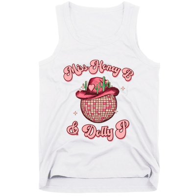 Cowboy Miss Honey B And Dolly P Queen B Tank Top