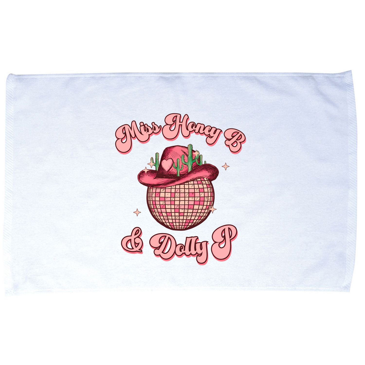 Cowboy Miss Honey B And Dolly P Queen B Microfiber Hand Towel