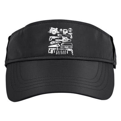 Carpenter Mechanic Handyman Woodworker Adult Drive Performance Visor