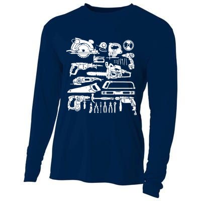 Carpenter Mechanic Handyman Woodworker Cooling Performance Long Sleeve Crew