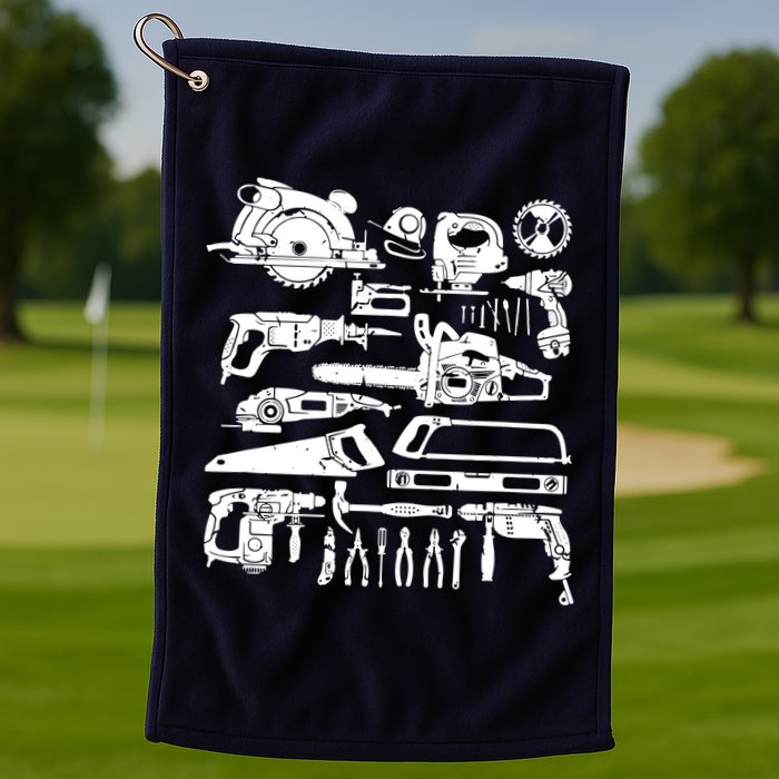Carpenter Mechanic Handyman Woodworker Golf Towel