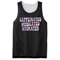 Caffeinated Medicated Hydrated Funny Saying Nurse Teacher Mesh Reversible Basketball Jersey Tank