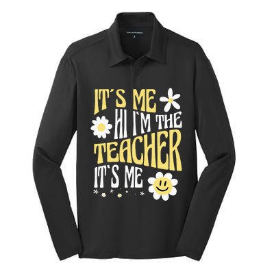 Caffeinated Medicated Hydrated Saying Nurse teacher Silk Touch Performance Long Sleeve Polo