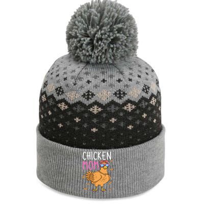 Chicken Mom Hen Lover Poultry Farmer Chicks Mother's Day Funny Gift The Baniff Cuffed Pom Beanie