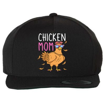 Chicken Mom Hen Lover Poultry Farmer Chicks Mother's Day Funny Gift Wool Snapback Cap