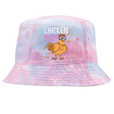 Chicken Mom Hen Lover Poultry Farmer Chicks Mother's Day Funny Gift Tie-Dyed Bucket Hat