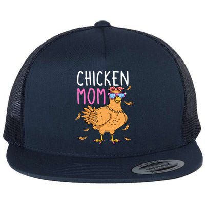 Chicken Mom Hen Lover Poultry Farmer Chicks Mother's Day Funny Gift Flat Bill Trucker Hat