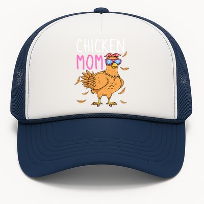 Chicken Mom Hen Lover Poultry Farmer Chicks Mother's Day Funny Gift Trucker Hat