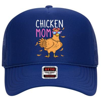 Chicken Mom Hen Lover Poultry Farmer Chicks Mother's Day Funny Gift High Crown Mesh Back Trucker Hat