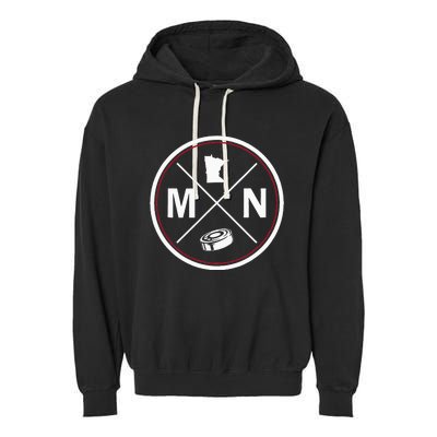 Classic Minnesota Hockey Mn Outline Garment-Dyed Fleece Hoodie