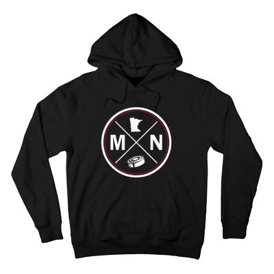 Classic Minnesota Hockey Mn Outline Hoodie