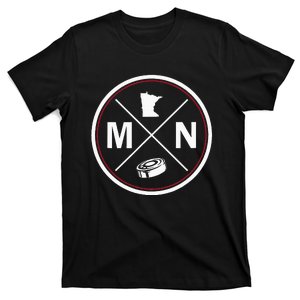 Classic Minnesota Hockey Mn Outline T-Shirt