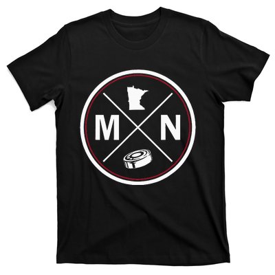 Classic Minnesota Hockey Mn Outline T-Shirt