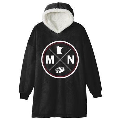 Classic Minnesota Hockey Mn Outline Hooded Wearable Blanket