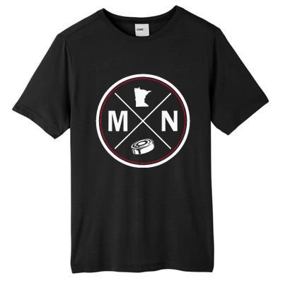 Classic Minnesota Hockey Mn Outline Tall Fusion ChromaSoft Performance T-Shirt