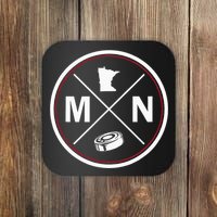 Classic Minnesota Hockey Mn Outline Coaster