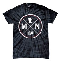 Classic Minnesota Hockey Mn Outline Tie-Dye T-Shirt