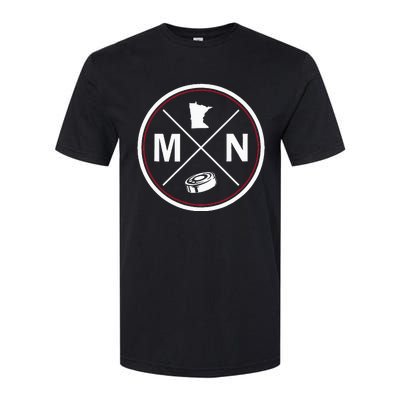 Classic Minnesota Hockey Mn Outline Softstyle CVC T-Shirt