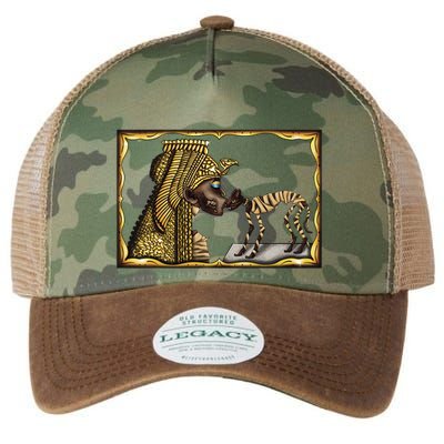 Cleopatra Mummy Halloween Cat Ancient Egypt Archaeology Legacy Tie Dye Trucker Hat