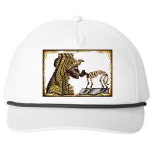 Cleopatra Mummy Halloween Cat Ancient Egypt Archaeology Snapback Five-Panel Rope Hat