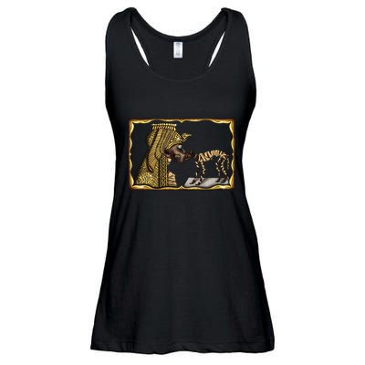 Cleopatra Mummy Halloween Cat Ancient Egypt Archaeology Ladies Essential Flowy Tank