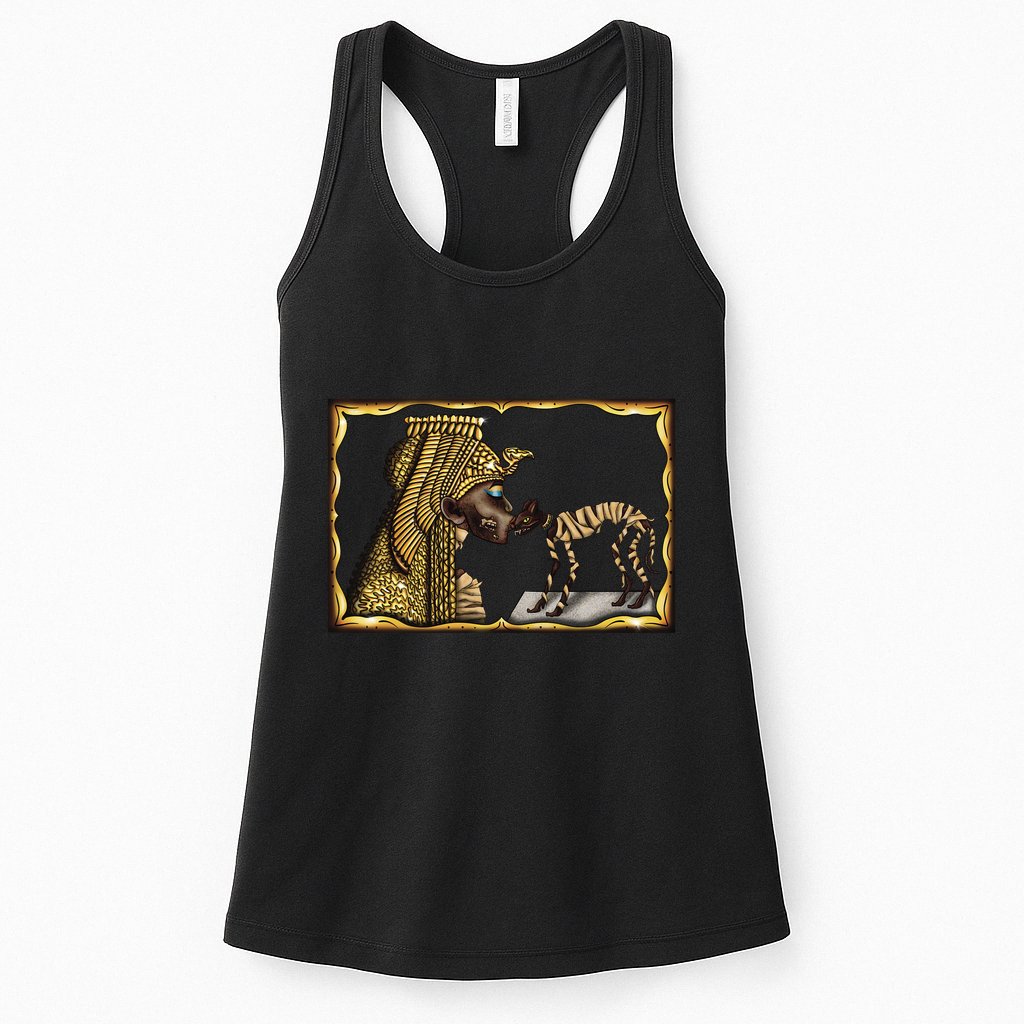Cleopatra Mummy Halloween Cat Ancient Egypt Archaeology Womens Tank Top
