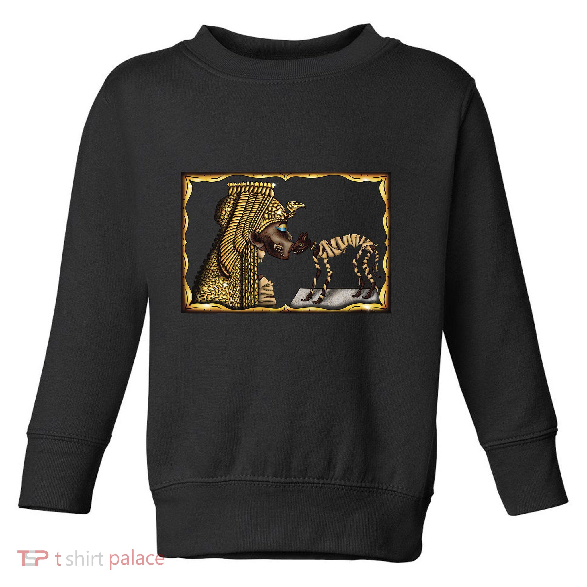 Cleopatra Mummy Halloween Cat Ancient Egypt Archaeology Toddler Sweatshirt
