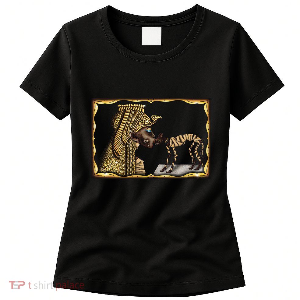 Cleopatra Mummy Halloween Cat Ancient Egypt Archaeology Womens T-Shirt