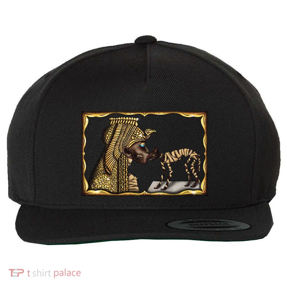 Cleopatra Mummy Halloween Cat Ancient Egypt Archaeology Wool Snapback Cap