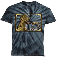 Cleopatra Mummy Halloween Cat Ancient Egypt Archaeology Kids Tie-Dye T-Shirt