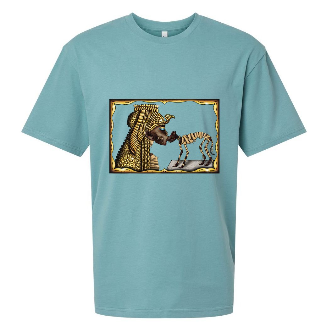 Cleopatra Mummy Halloween Cat Ancient Egypt Archaeology Sueded Cloud Jersey T-Shirt