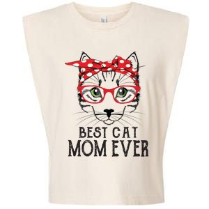 Cat Mom Happy Birthday Gift Best Cat Mom Ever Great Gift Garment-Dyed Women's Muscle Tee