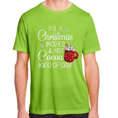 Christmas Movies Hot Cocoa Lover Funny Merry Christmas Adult ChromaSoft Performance T-Shirt