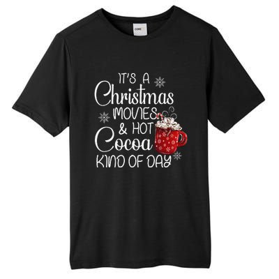 Christmas Movies Hot Cocoa Lover Funny Merry Christmas Tall Fusion ChromaSoft Performance T-Shirt