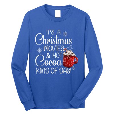 Christmas Movies Hot Cocoa Lover Funny Merry Christmas Long Sleeve Shirt